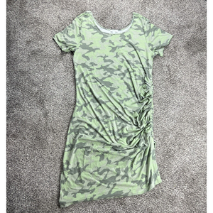 Skinnygirl Midi Dress Womens‎ 3X Camouflage Short Sleeve Ruched Connie Stretch
